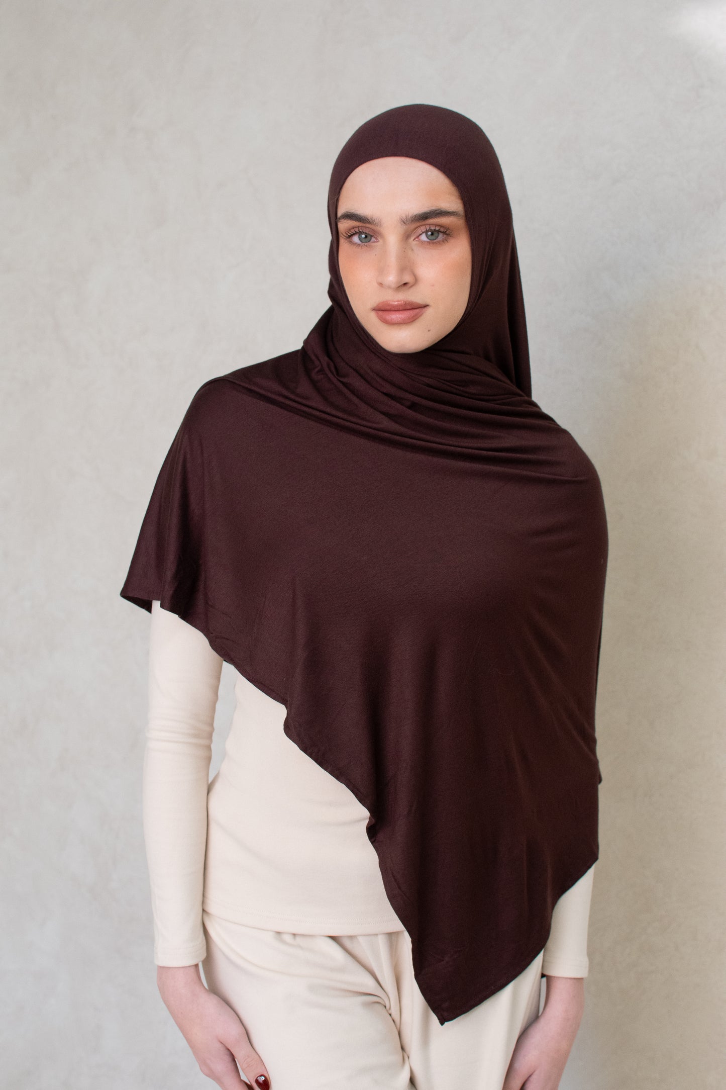 Premium Jersey Hijab - Espresso