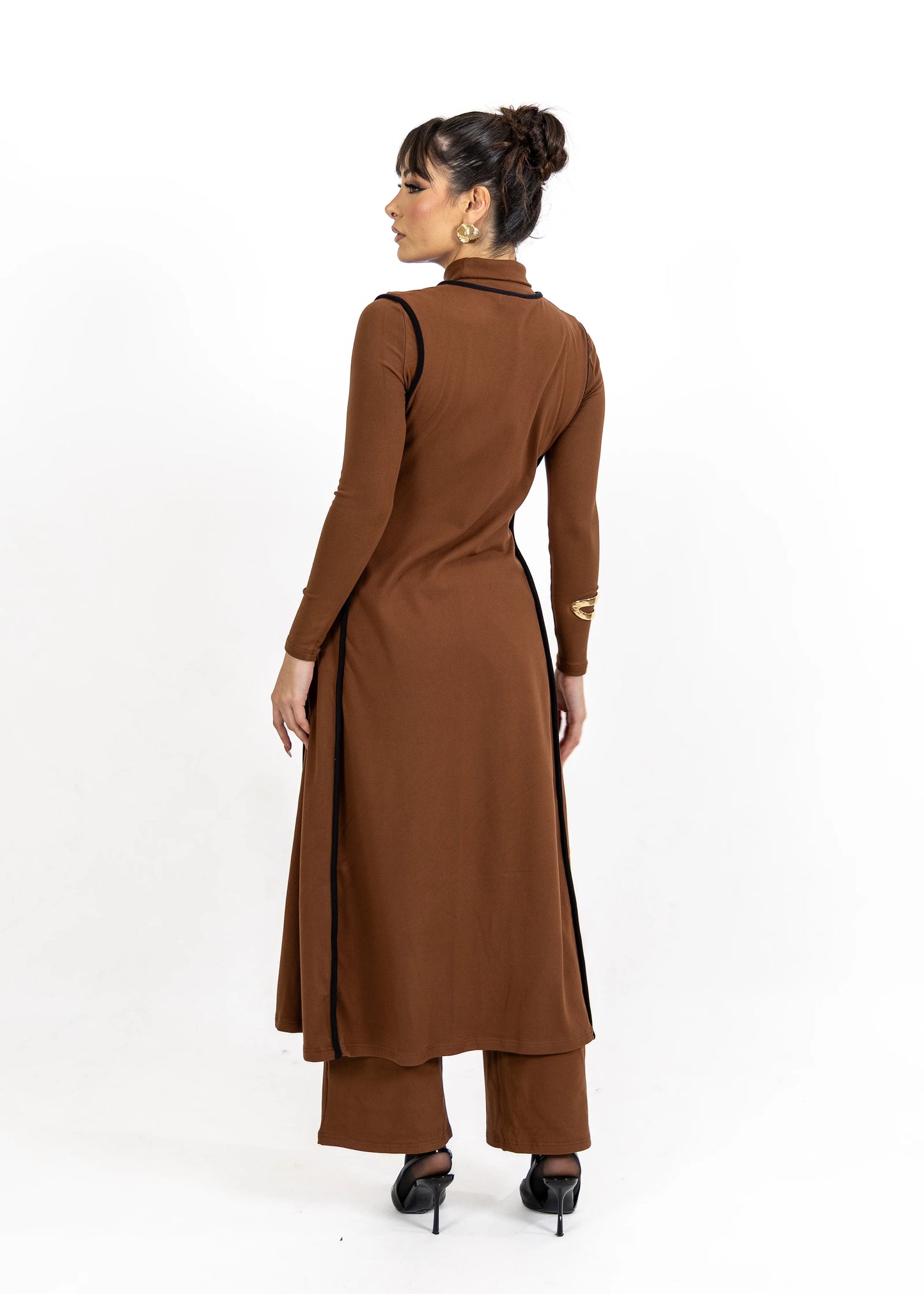 Alara 3-Piece Modest Wear Set – Chocolate Brown