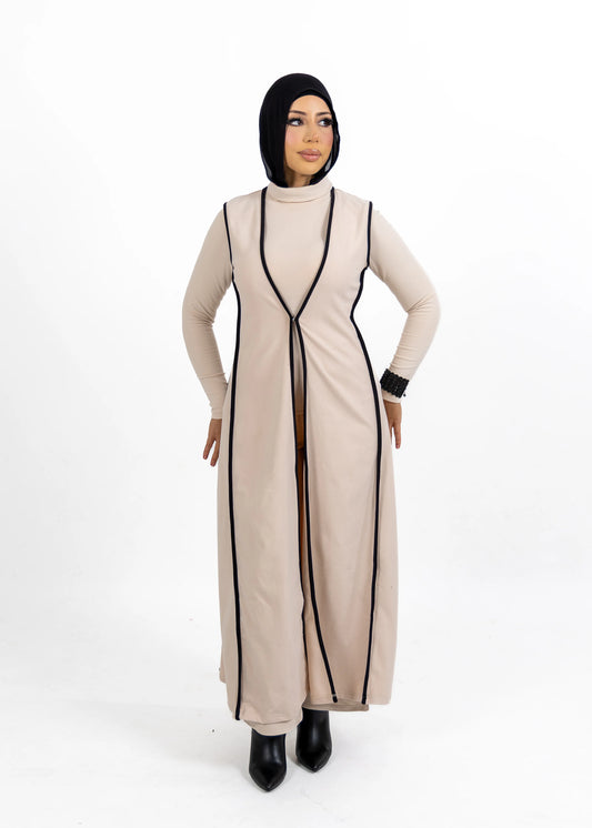 Alara 3-Piece Modest Wear Set – Cream