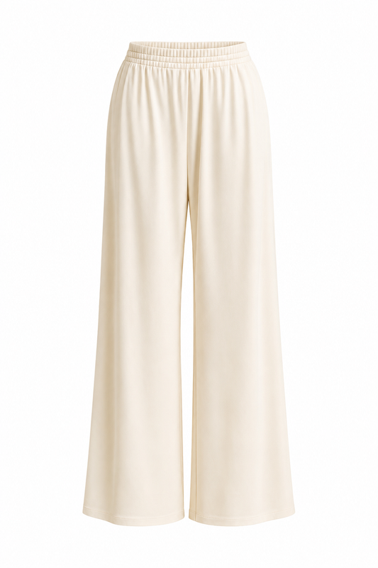 The Essential Wide Leg Pant (Cream)